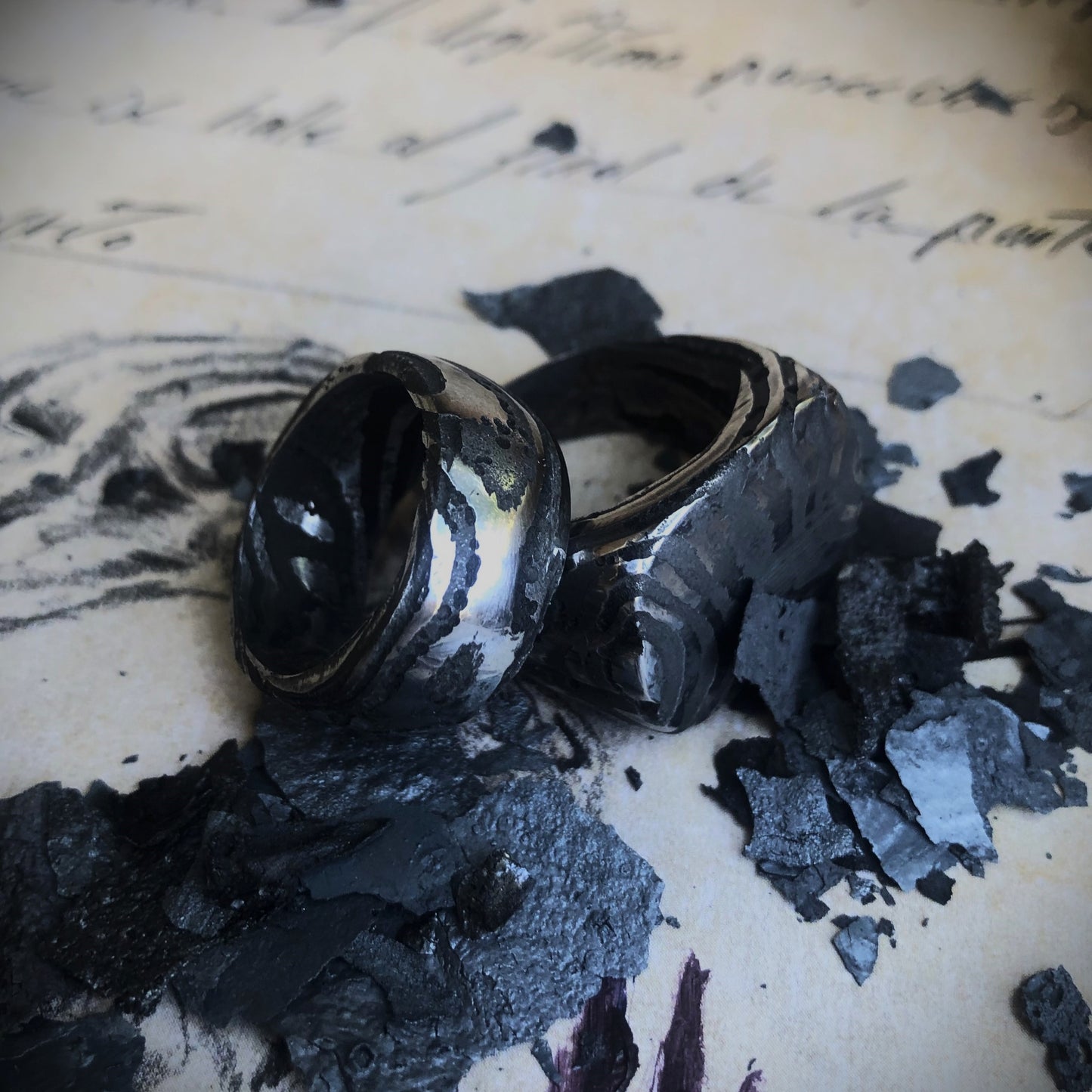 ANILLOS DE ACERO DE DAMASCO POR ENCARGO