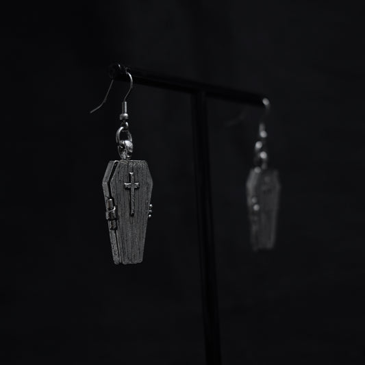 Pendientes Ataúd Gótico Open Coffin – Acero Inoxidable