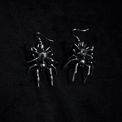 Pendientes Araña Gótica Dark Spider – Acero Inoxidable