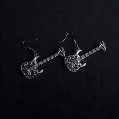 Pendientes Guitarra Heavy de Acero Inoxidable