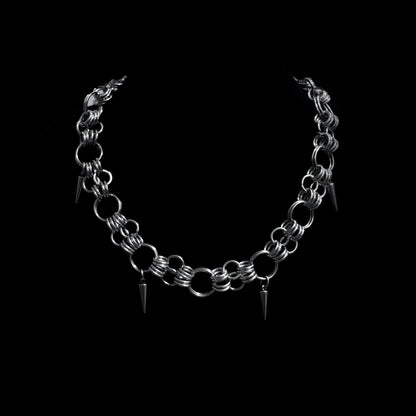 Espinas Negras - collar Gótico con Pinchos