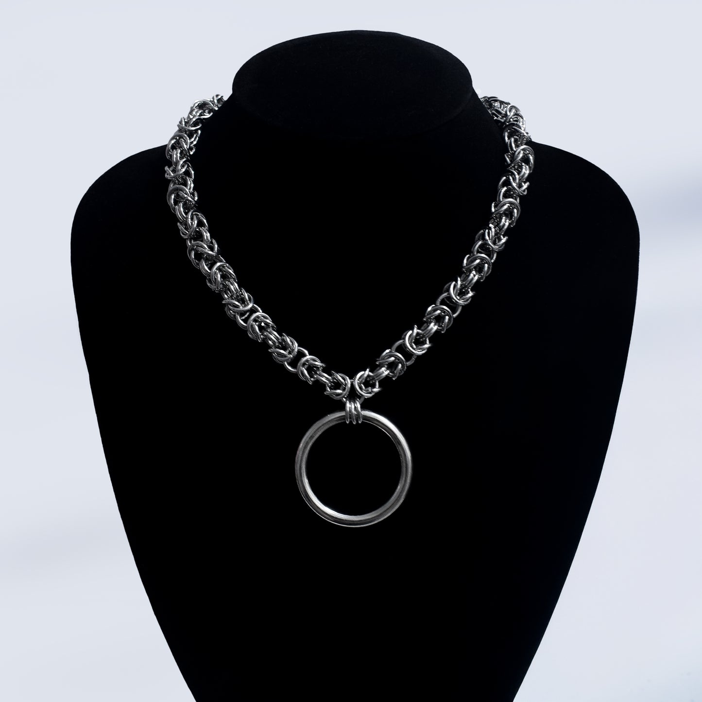 Ritual O-Ring – Collar Gótico BDSM con Argolla Metálica