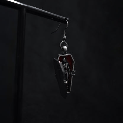 Pendientes Ataúd Gótico Open Coffin – Acero Inoxidable