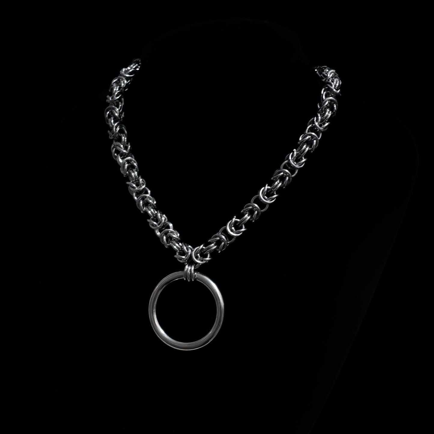 Ritual O-Ring – Collar Gótico BDSM con Argolla Metálica