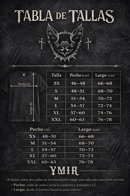 Camiseta gótica murciélago YMIR